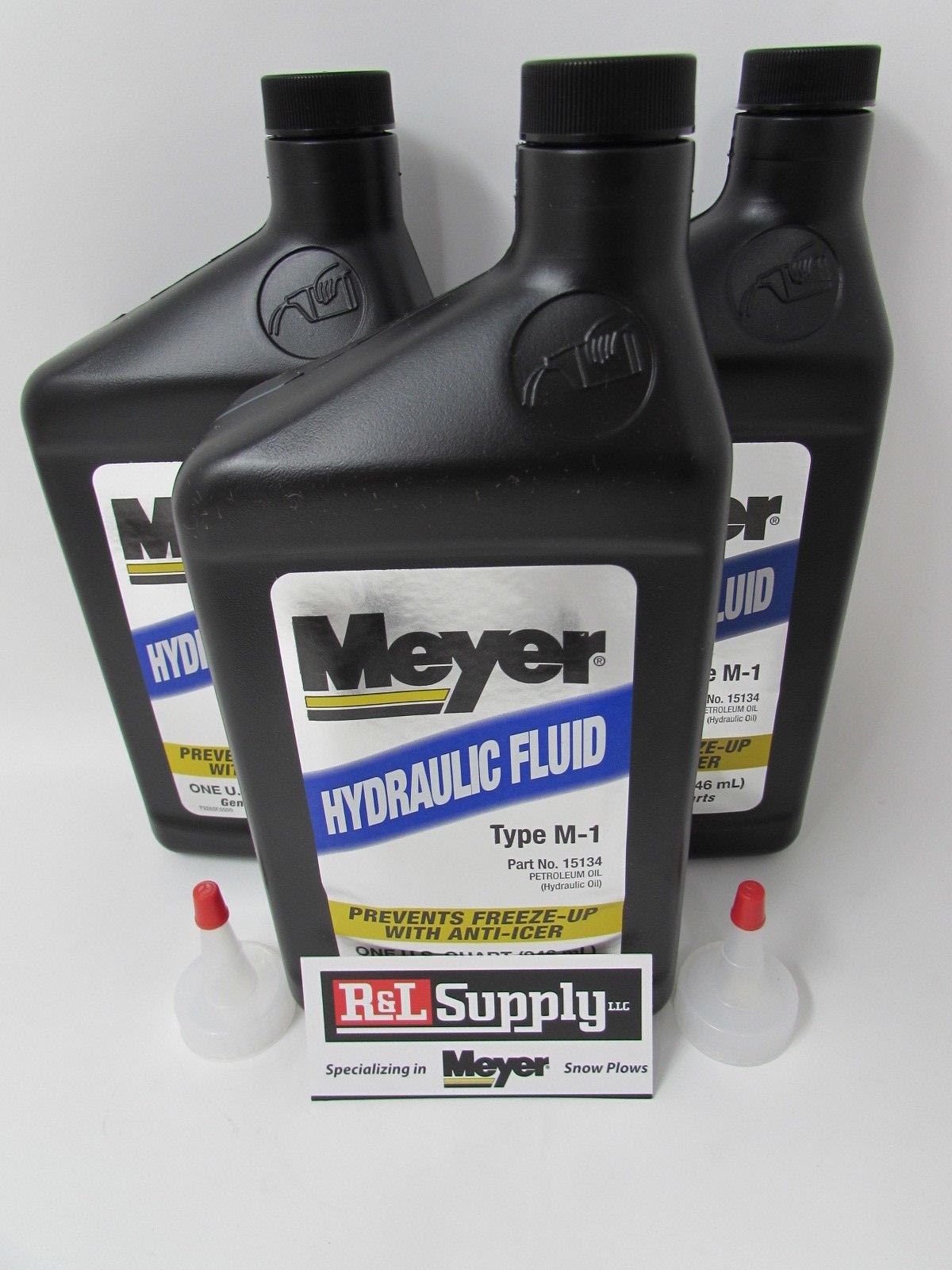 3 QUART GENUINE MEYER SNOW PLOW OIL HYDRAULIC FLUID W/ ANTI ICER 15487