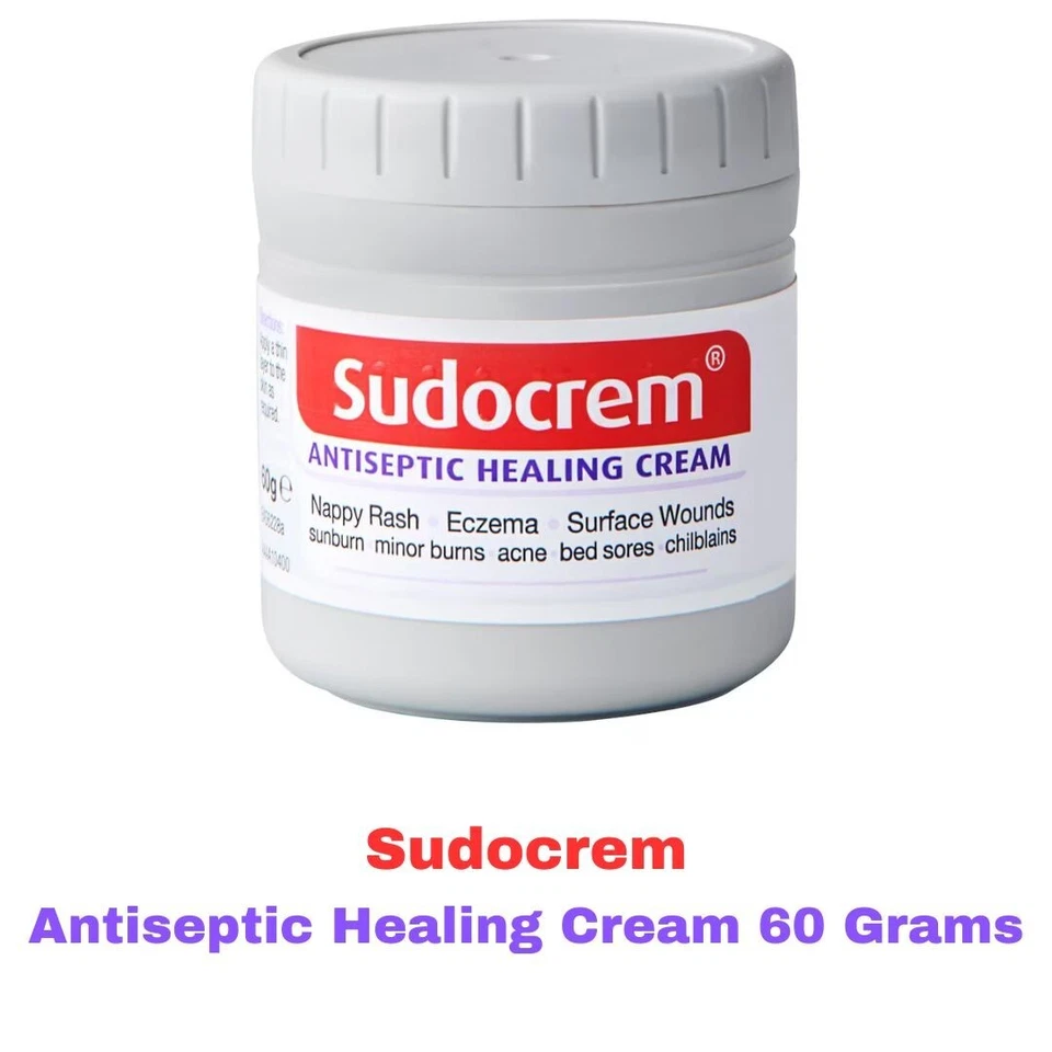 Antiseptic Healing Cream Sudocrem 60g Nappy Rash Sunburn Acne Bed Sores Cream