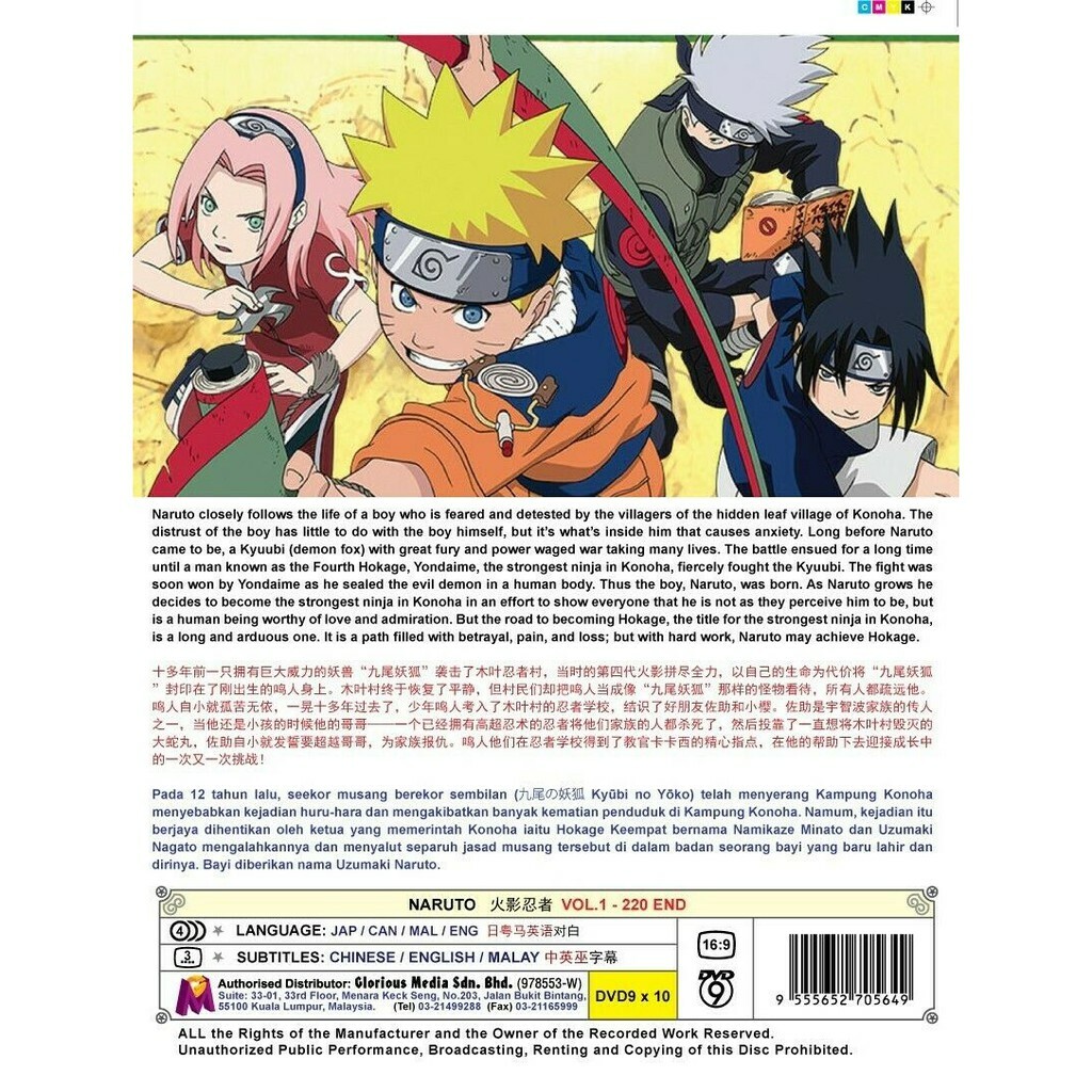 NARUTO COMPLETE TV SERIES VARIATION VOL. ANIME DVD ENGLISH DUBBED