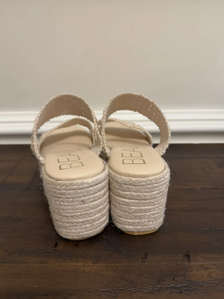 Beach by Matisse Women's Ocean Ave Cognac Sandals Size 10 Beige Summer - Image 4 of 4