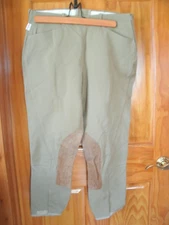Vtg Tailored Sportsman Women's 32R Greenish Side Zipper Breeches Jodhpurs USA