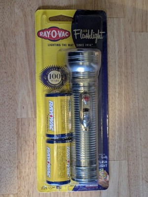 VINTAGE RAY O VAC FLASHLIGHT IN ORIGINAL PACKAGE 100 YEAR ANNIVERSARY 2013