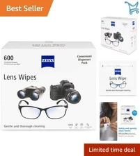 Pre-Moistened Lens Cleaning Wipes 600 Count Unscented for Eyeglasses & Optics