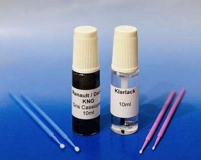 Lackstift-Set RENAULT / DACIA KNG , Stahlgrau metallic , 2 x 10ml + 4 Lacktupfer