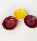 New ListingFiesta Ware Shallow Bowls Set 3 Red Yellow 6” Fruit Dessert USA