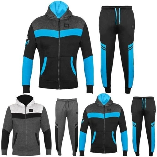 Jungen Kinder Mode Trainingsanzug Hnl Kontrast Panel Top mit Kapuze & - Bild 1 von 1