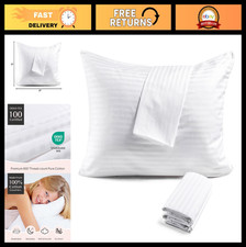 600TC 100 Cotton Pillow Protectors, Standard Size 20x26, 4 Pack, Oeko-TEX, Hote