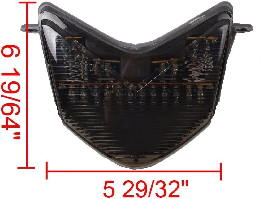 Luz trasera LED roja/ámbar señal de giro de conducción para Ninja 05-06 ZX-6R ZX636 Foto 3 de 4