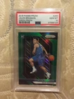 2018 PANINI PRIZM JALEN BRUNSON GREEN PRIZM ROOKIE CARD #250 PSA 10 LOW POP