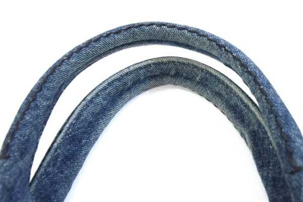 Prada Tote Bag Canapa B1877B Blue Denim Used Handbag Logo Bag Ladies thumbnail 7