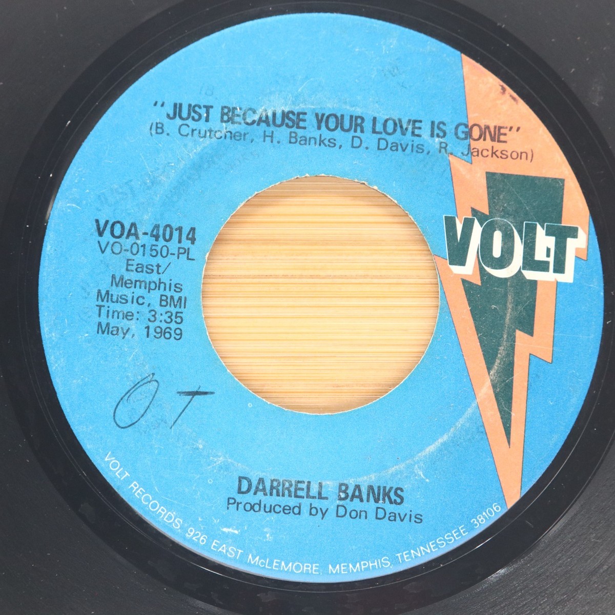 DARRELL BANKS - JUST BECAUSE YOUR LOVE IS GONE / I'M THE ONE WHO