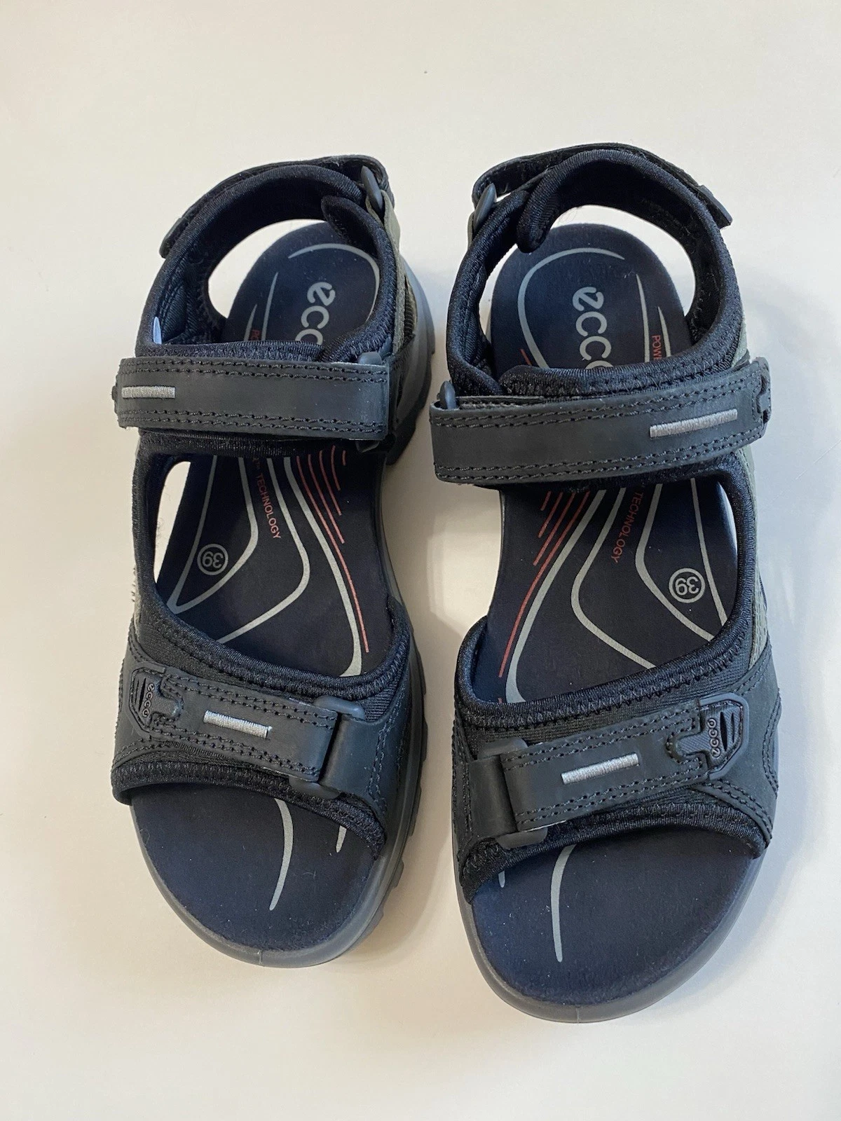 Sandali donna Ecco Yucatan fuoristrada colore nero talpa nero taglia 8 8 5 nuovi!