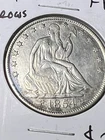 Full Head 1854 O Arrows Seated Liberty Half Dollar Raw AU UNC Toner