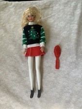 Vintage 1996 Holiday Season Barbie Doll Special Edition Mattel Ugly Sweater Boot
