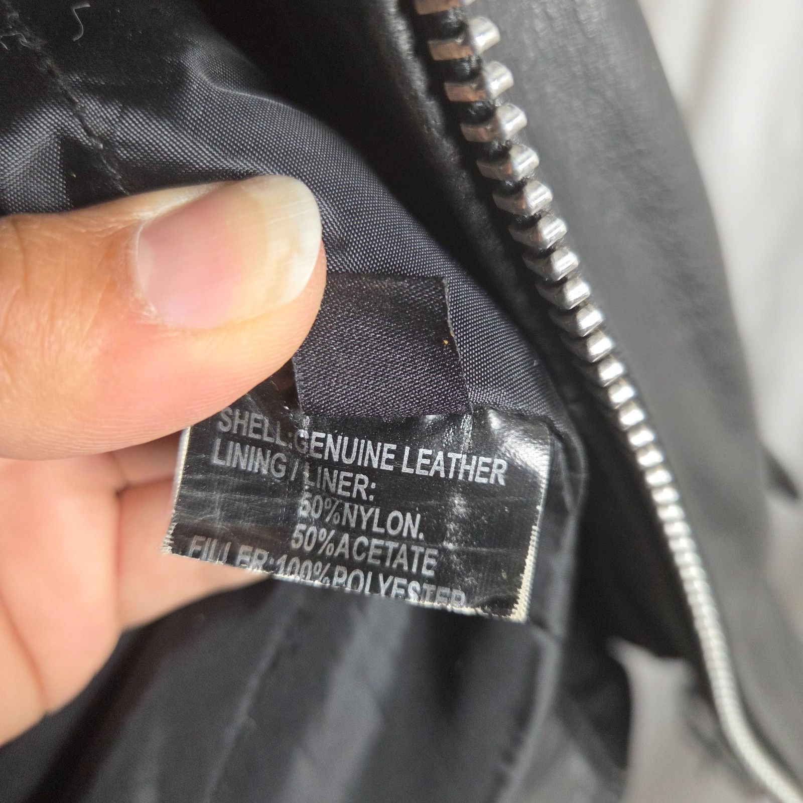 Interstate Leather Jacket 46 Black Polyester Full… - image 13