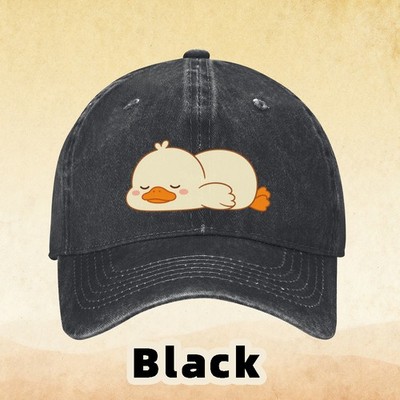 Sleeping Duck Baseball Cap Minimal Cartoon Dad Hat Adjustable