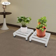 3Pcs Dunnage Stainless Steel Shelves Plants Display Rack Flower Showing Stand
