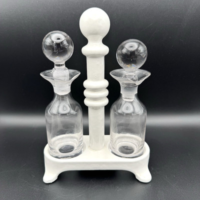 Vintage Robert Welch Stil Gusseisen Öl & Essig Kruzifix Set