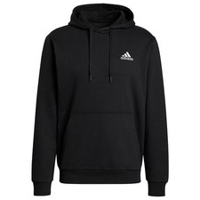 Adidas Men's Black Feel Cozy Essentials Fleece Pullover Hoodie Size Medium M NWT
