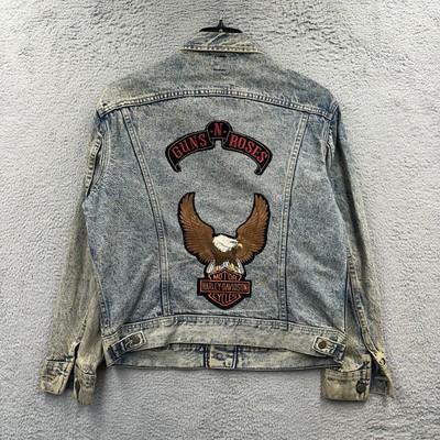 VTG 70s 80s Lee Riders Denim Jean Trucker Jacket PATD 153438 Made in USA Medium