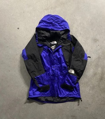 The North Face Jacket Gore-Tex Womens S Blue/Black Hooded Waterproof Shell