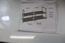 Shoe Organizer Rack - 2 Tier Black - Fits 8-10 Pairs 35.3" Long