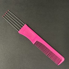 Vintage Goody Comfort Tip Lift Comb Pick Combination Hair Styling Tool USA Pink