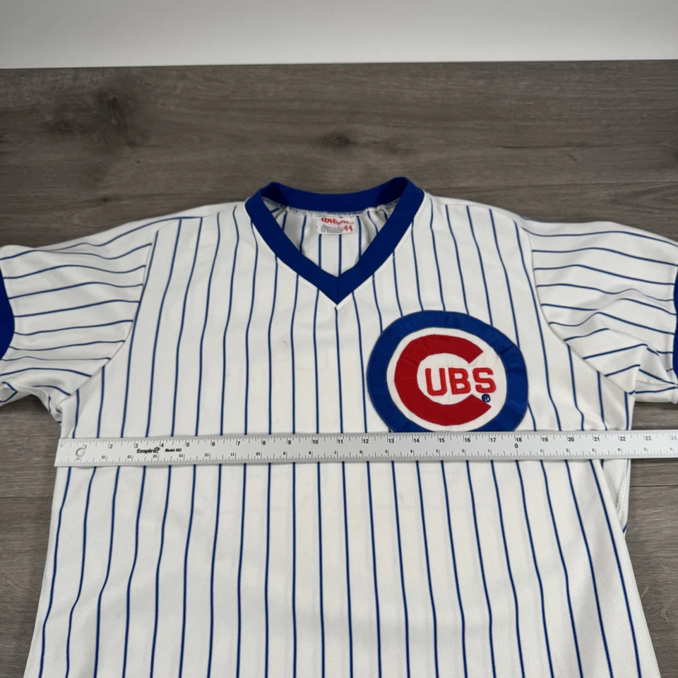 Vintage Ryne Sandberg Jersey Chicago Cubs 44 Pinstripe MLB Baseball Wilson 80s - Image 4 of 4