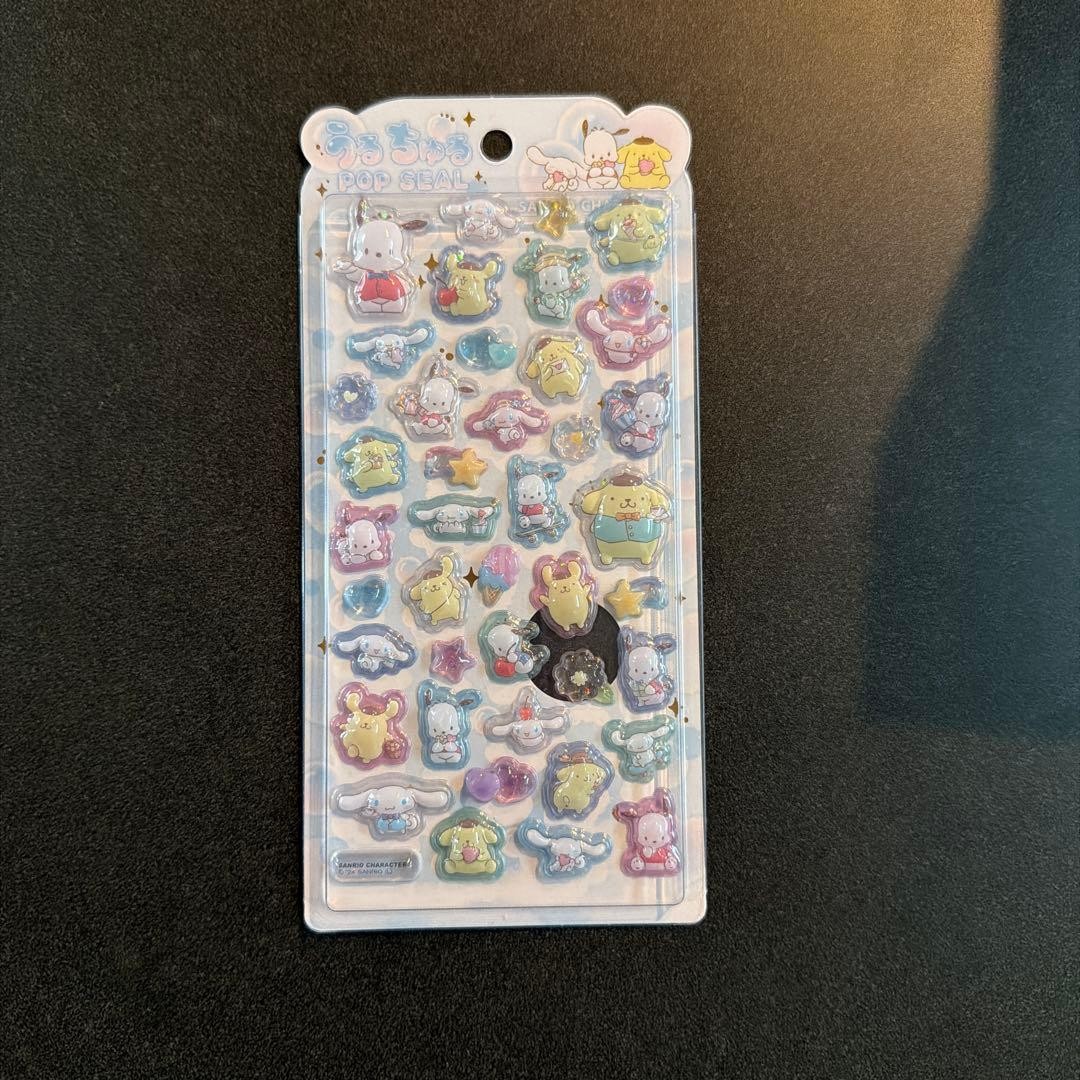 Main Charters Sticker Sanrio Characters Uru Churu Pop Seal Stickers Hello Kitty, Cinnamoroll ...
