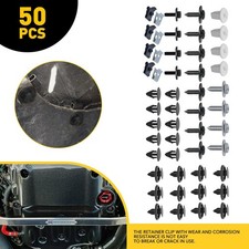 50Pcs Car Body Fender Hood Inner Wing Bonnet Liner Splashguard Clips Bolts Screw