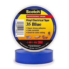 3M Scotch 35 Electrical Tape 10836-BA-10, 3/4"x 66'x 0.007", Blue