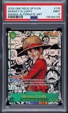 2025 ONE PIECE OP13-CARRYING ON HIS WILL MANGA ALT ART #118 MONKEY D LUFFY PSA 9