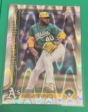 2025 Luis Severino Topps Chrome Refractor Raywave #241 Athletics