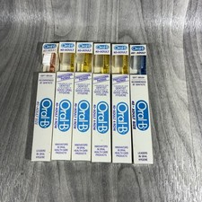 6 VTG Oral-B 40 Toothbrush 1988 USA Soft Medium Head Bristles Regular NOS