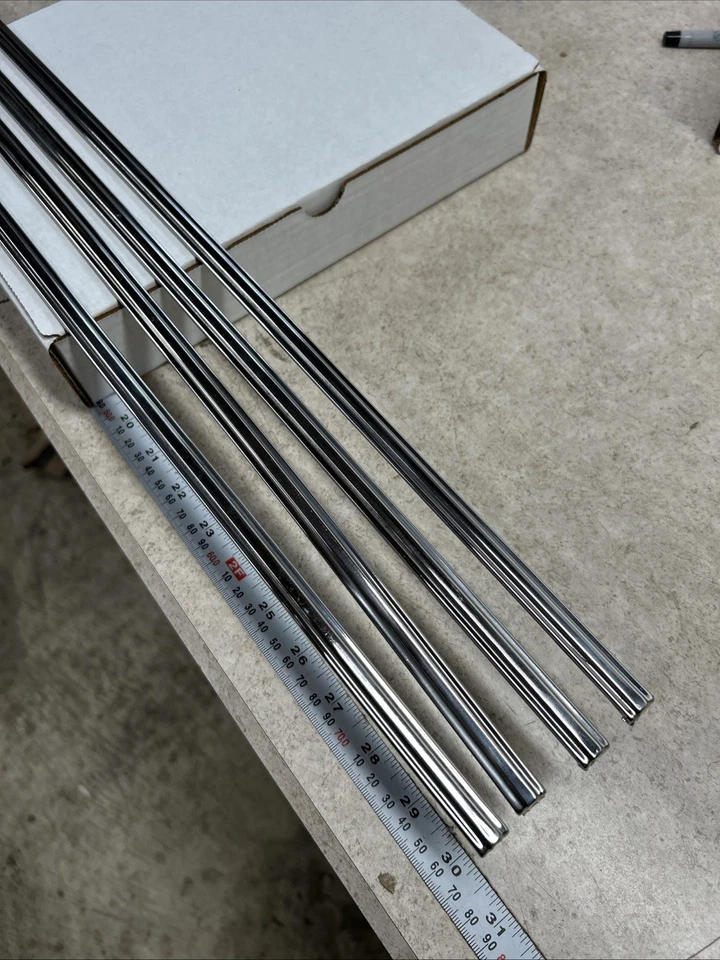 1946-48 Ford Super Deluxe Fordor Left and Right Rear Door Window Trim Moldings - Image 3 of 4