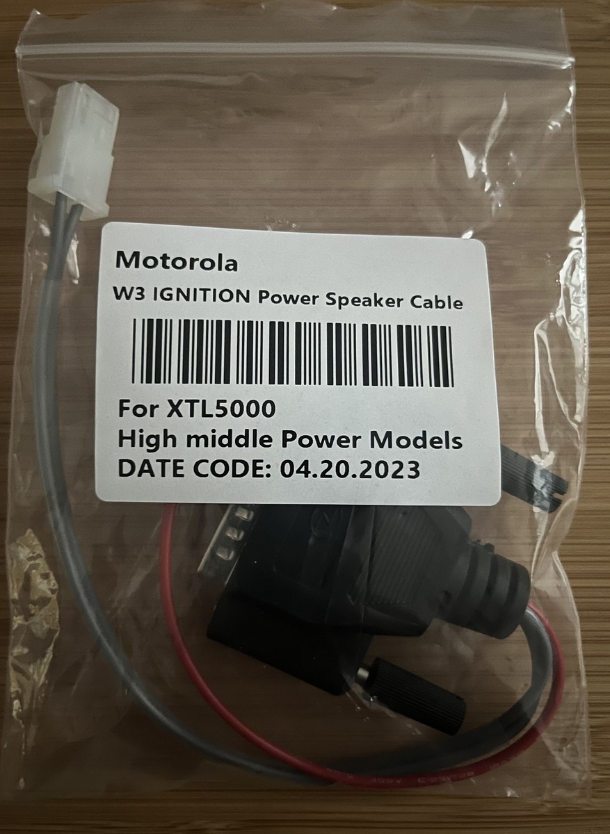 MOTOROLA XTL5000 W3 IGNITION Power Speaker Cable Remote Mount HEAD
