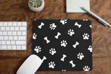 Dog Bone and Paw Mousepad Anti-Slip Mousepad For Office Laptop and Desktop