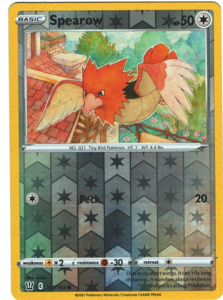 Spearow 111/163 Battle Styles Reverse Holo Common Pokemon Card Pokémon TCG