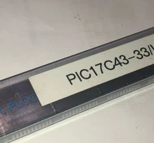 1X MICROCHIP PIC17C43-33I/L 8-BIT, OTPROM, 33MHz, RISC MICROCONTROLLER, PLCC44