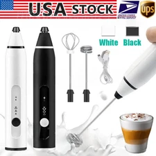 2 in 1 Electric Milk Frother Drink Foamer Whisk Mixer Stirrer Coffee Egg Beater