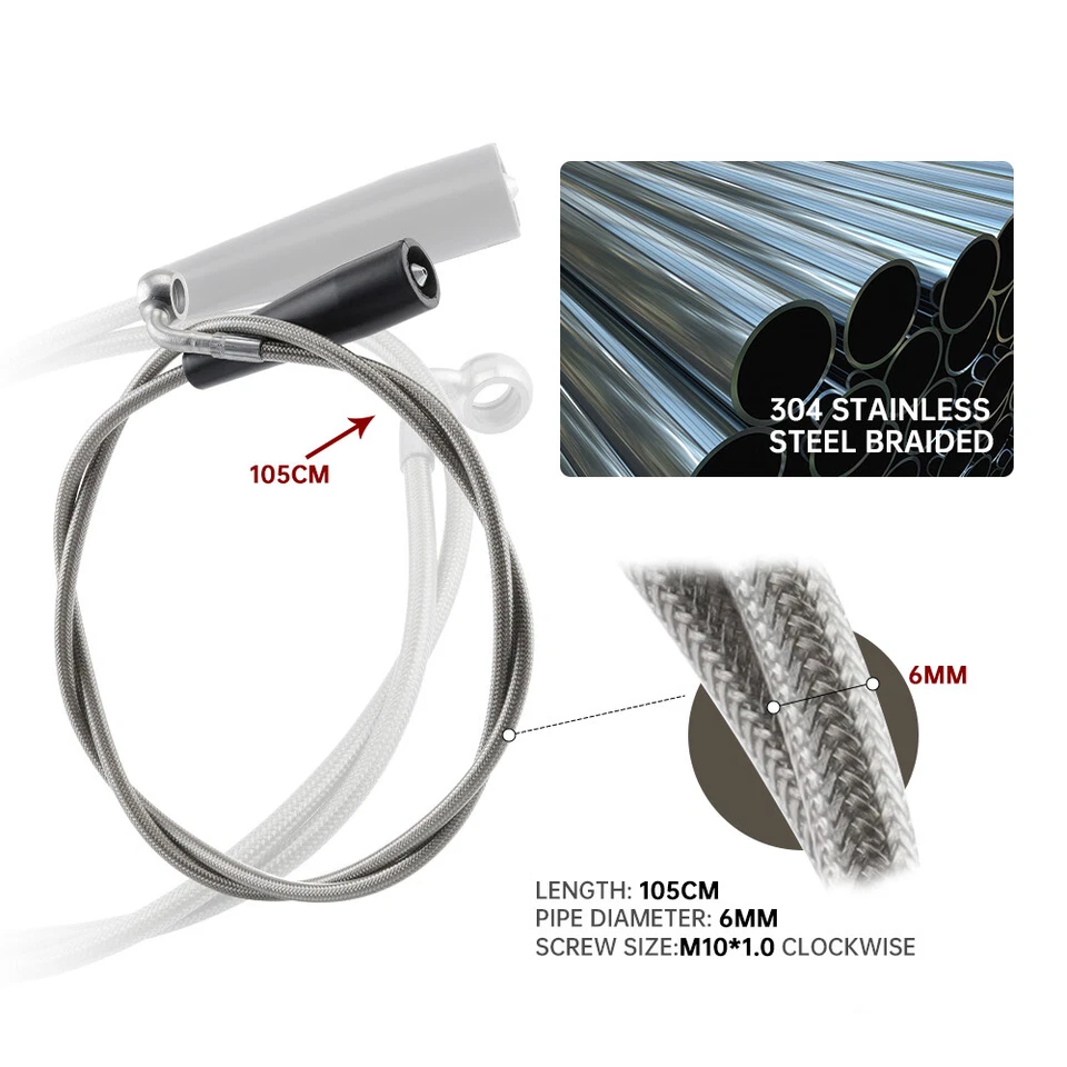 Cable de tubo de manguera de aceite de embrague hidráulico de acero para Husaberg FE250 FE350 2013-2014 Foto 2 de 4