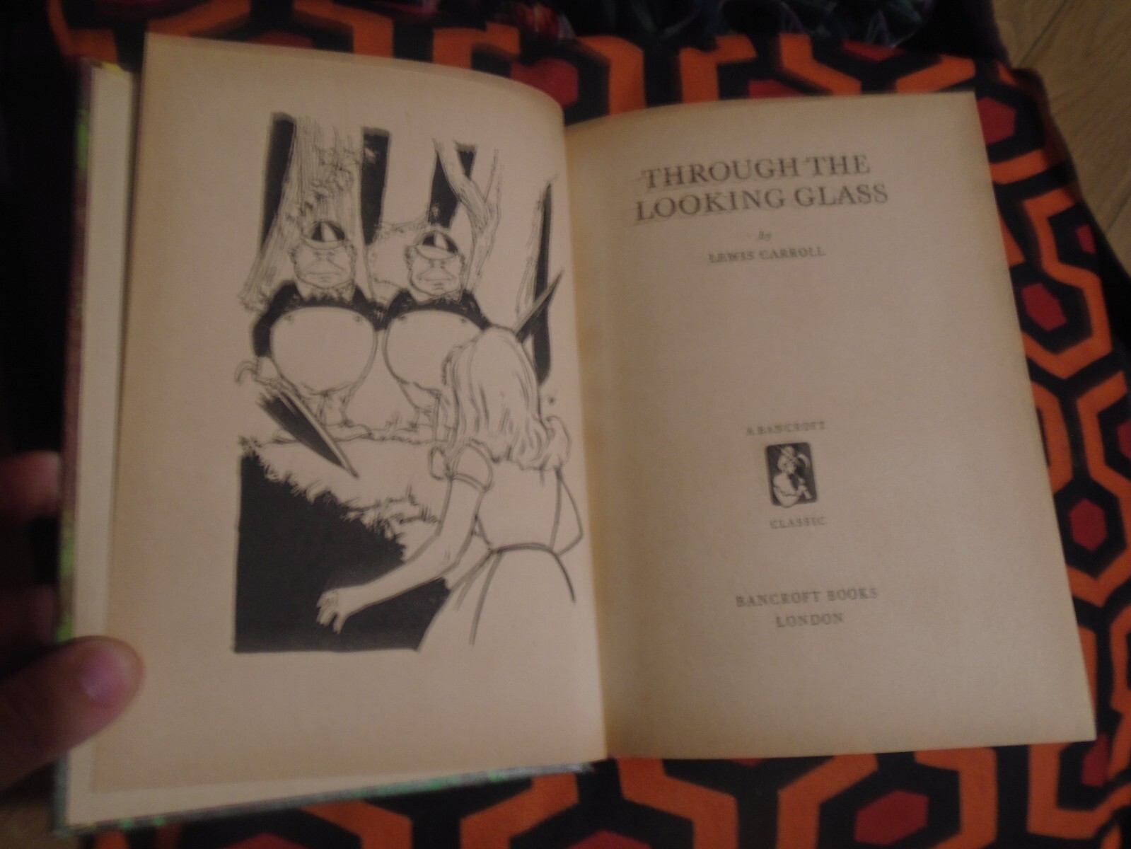 Through The Looking Glass by Lewis Carroll - Bancroft books - vintage hardback
