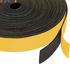 Neoprene Rubber Foam Tape 1 Inch Wide X 1/16 Inch Thick 33 Feet Length Tape