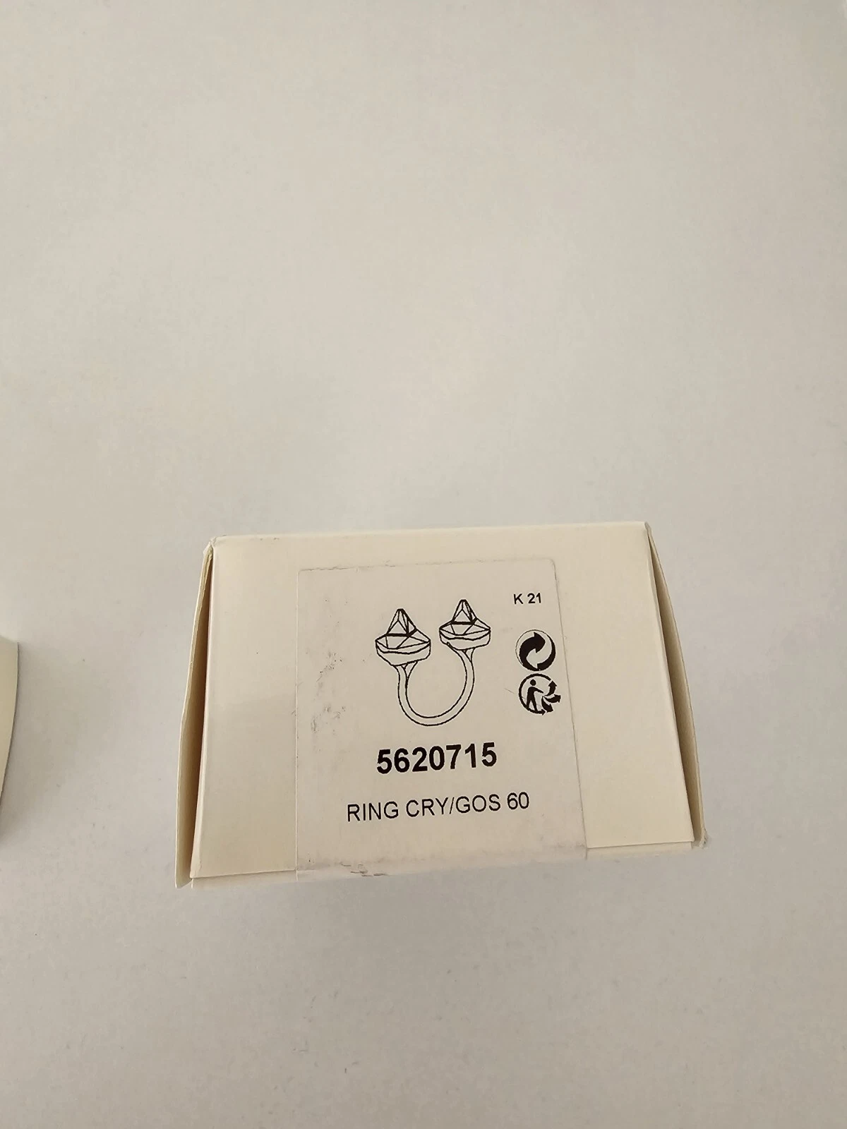 Misura 60 Anello aperto in ortice Swarovski tono oro