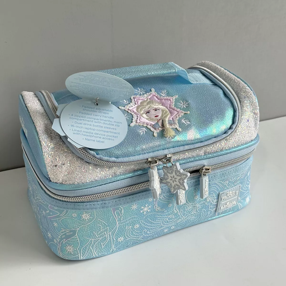 New Smiggle ice princess School lunch box kids girls Double Decker