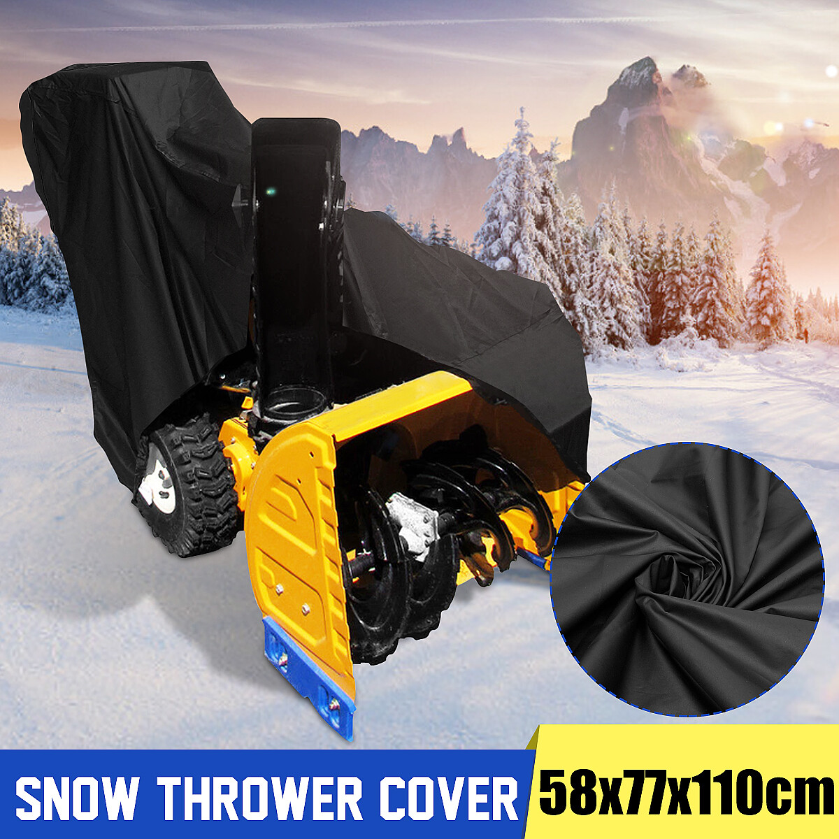 62" Polyester Protective AntiUV Waterproof Snow Thrower Snowblower