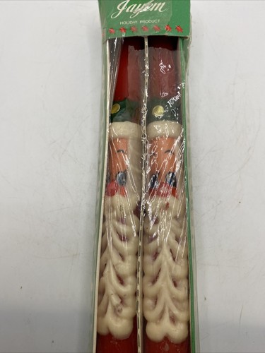 Vintage Santa Claus 10" Candle Sticks 2, IN BOX! 1960's,Jayem, Christmas! - Picture 7 of 7