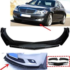 Add-on For Benz S-Class W221 S550 2006-2009 Front Bumper Lip Splitter Spoiler US