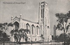 University of Chicago Rockefeller Chapel 1929 Home Courses Vtg Postcard E56