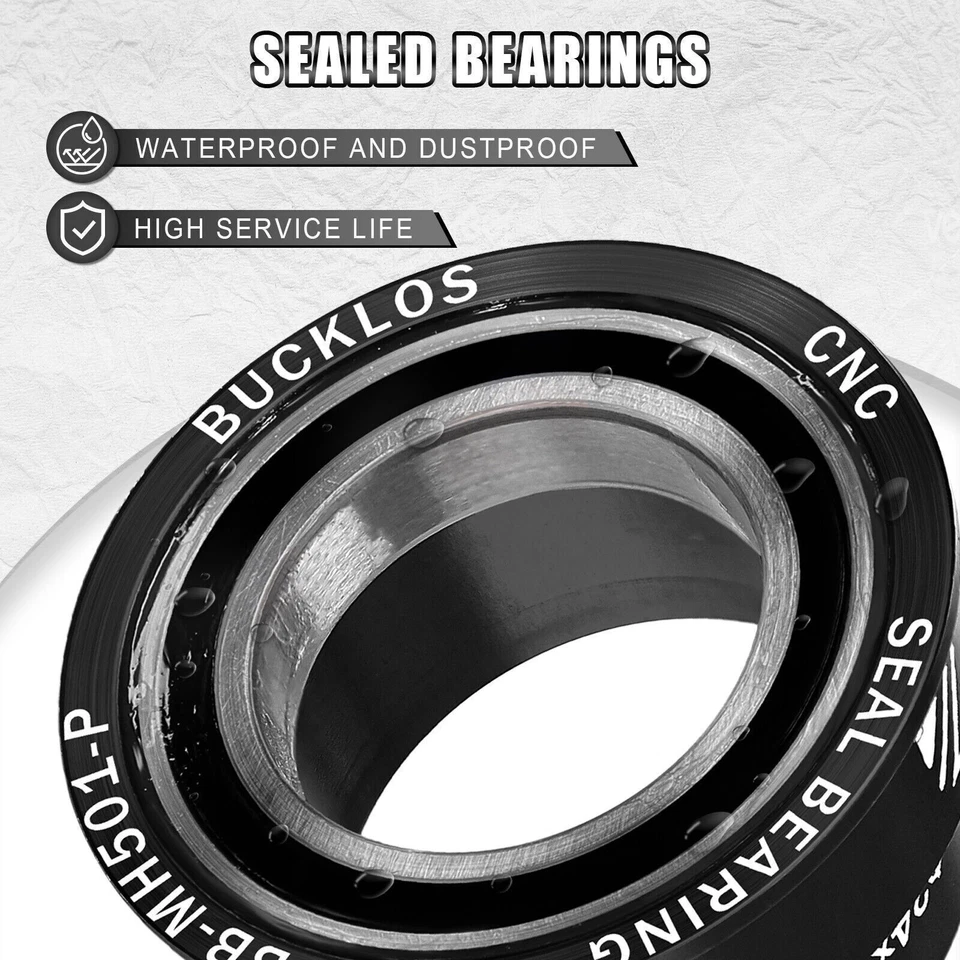 BUCKLOS Ceramic/Steel Bearing Bottom Bracket 86/92mm Threaded MTB Road Bike BB - Image 4 of 4